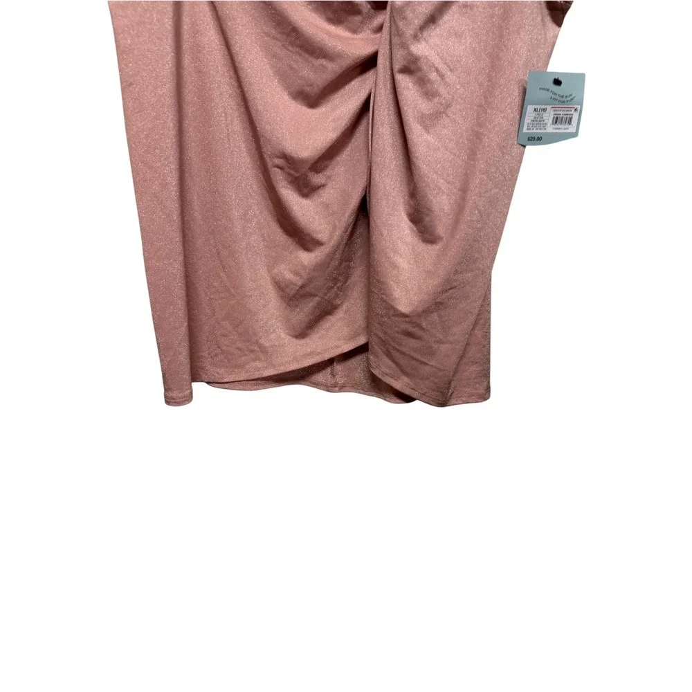 Shade & Shore Women's XL Pink Shimmer Sarong Swim Cover Up Skirt NWT